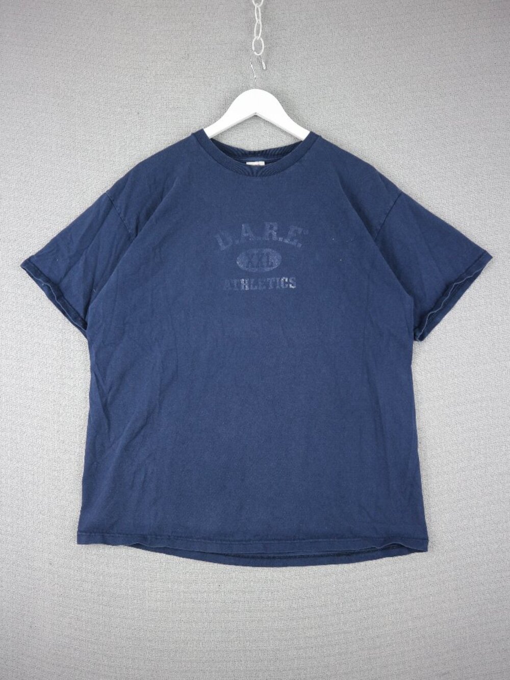 D.A.R.E Athletics Collegiate Spell out DARE Program tee Mens Navy XL